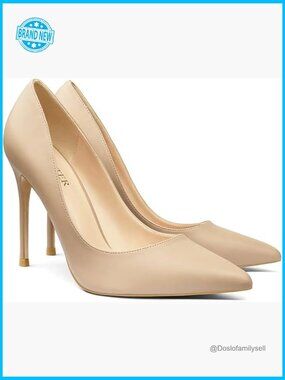 Pointy Toe Stiletto Pumps Slip On High Heels Wedding Dress Shoes 4 Inch Heel